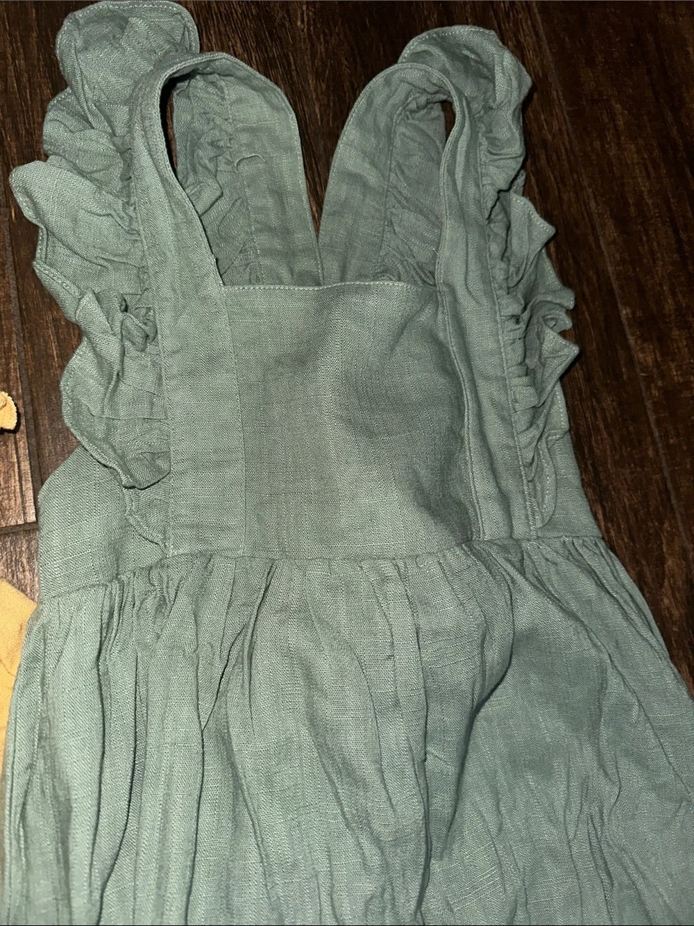 Abby & Evie Girls Dress Bundle Size 4 Mustard & Sage Green